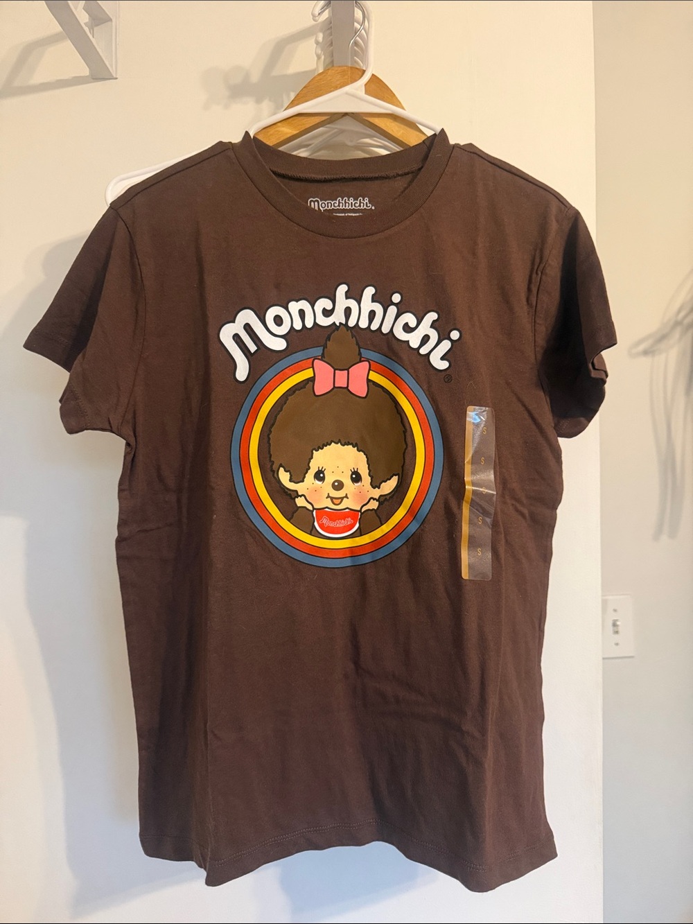Brown Graphic Tee with Retro Logo